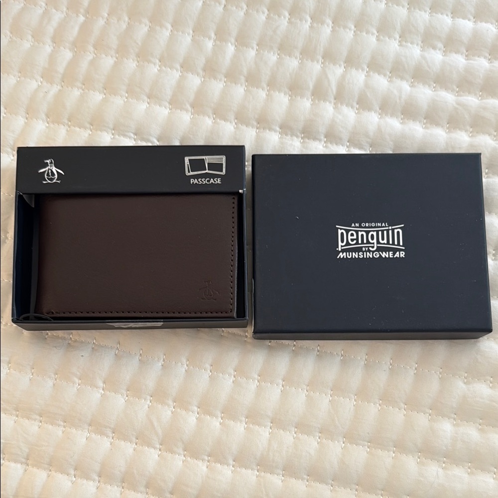 Original Penguin Brown Leather Wallet